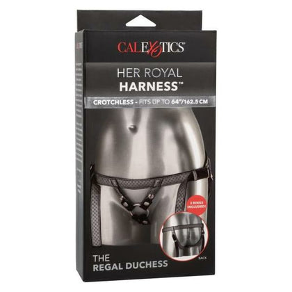 Her Royal Harness Regal Duchess Pewter Crotchless Strap-On Harness for Women - Model RD-001 - Pleasure for All - Adult Naughty Store