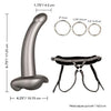 California Exotic Novelties Her Royal Harness The Royal Ultra Soft Set - Regal Princess G-Spot Strap-On Kit for Couples - Grey - Adult Naughty Store