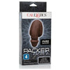 Packer Gear 4 inches Silicone Penis Packing Black - Adult Naughty Store