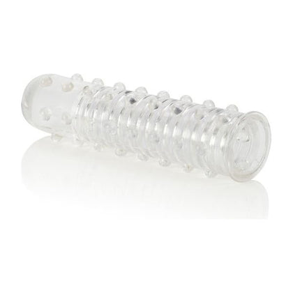 Introducing the SensaFlex Reversible Sleeve Clear: Versatile Pleasure Enhancer for All Genders, Designed for Intimate Stimulation in Clear TPR