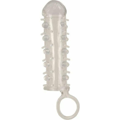 ClearFlex Stud Extender with Support Ring - 5.5 Inch Length - Penis Girth Enhancer - Male Pleasure Toy - Clear - Adult Naughty Store