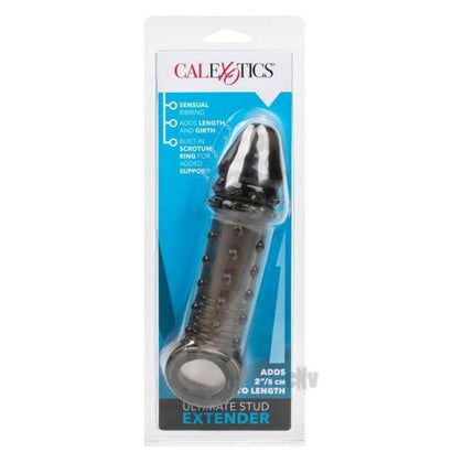 Introducing the SensaToy Ultimate Stud Extender Smoke - Model SE-2000M: Male Penis Enhancer for Enhanced Pleasure, Girth, and Length in a Sultry Smoke Color - Adult Naughty Store