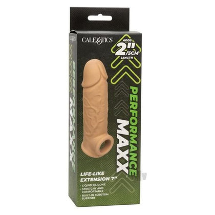 Performaxx Life-Like Extension 7 Ivory - Ultra-Soft Hollow Strap-On Penis Extender for Enhanced Pleasure - Adult Naughty Store