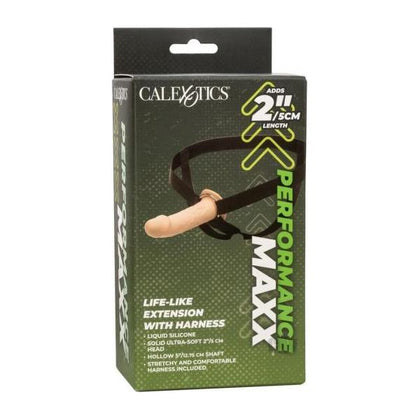 Perform Maxx Life Like Ext Harness Ivory - Realistic Silicone Penis Extender for Enhanced Pleasure - Model MX-200 - Male - Girth and Length Enhancer - Ivory - Adult Naughty Store