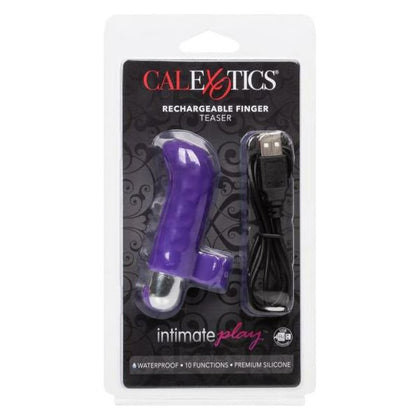 Introducing the Intimate Play Recharge Finger Teaser - Model FT-10: A Sensational Silicone Finger Vibrator for Enhanced Pleasure and Intimate Exploration in a Sleek Black Design - Adult Naughty Store