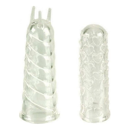 Introducing the SensaTouch™ Silicone Finger Teasers - Model FT-500: Unleash Pleasure Power in Clear! - Adult Naughty Store