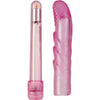 Introducing the Sensa Pleasure Co. Slim Softee Vibe With Removable G Sleeve Waterproof - Pink: The Ultimate Couples Pleasure Companion! - Adult Naughty Store