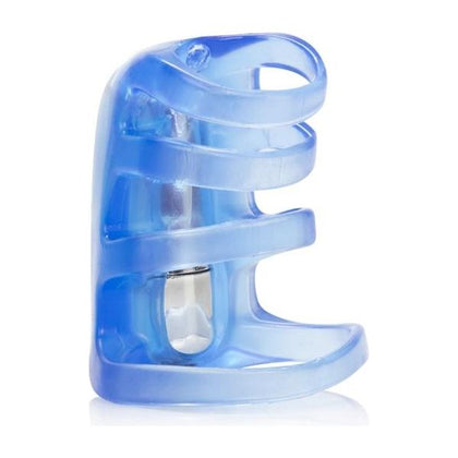 Introducing the Blue Pleasure Cage Couples Enhancer - Model X2.5: The Ultimate Intimate Experience for Couples - Adult Naughty Store