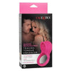 California Exotic Novelties Silicone Rechargeable Teasing Tongue Enhancer Pink Vibrating Cock Ring - Model TTR-001 - For Couples - Intensify Pleasure and Enhance Stamina - Pink - Adult Naughty Store