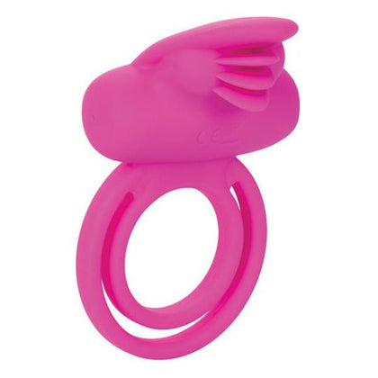 California Exotic Novelties Rechargeable Dual Clit Flicker Enhancer Vibrating Cock Ring - Model DFE-5001 - For Him and Her - Intense Pleasure for Couples - Pink