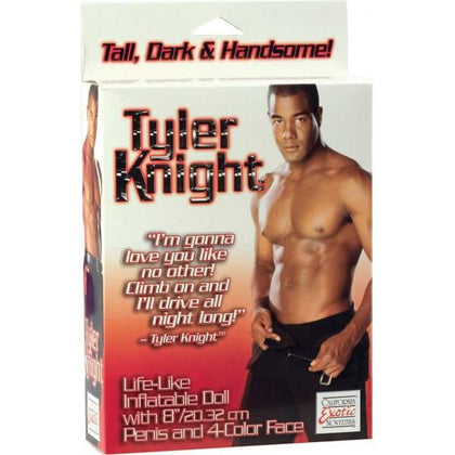 Introducing the PleasureXtreme Tyler Knight Male Doll - Model T8, Dark and Handsome, Inflatable with 8-Inch Penis, for Unforgettable Experiences!