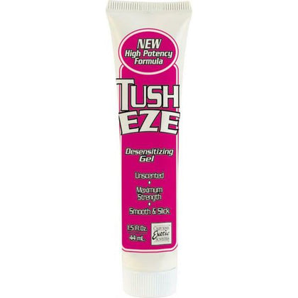 Tush Eze Desensitizing Gel 1.5 Ounce - Maximum Strength Benzocaine Anal Desensitizer for Men and Women - Long-Lasting, Unscented Formula - Smooth and Slick - 1.5 Fl. Oz. / 44mL - Pleasure Enhancer for Intense and Comfortable Anal Play - Clear