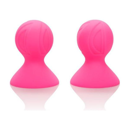 Introducing the SensaPlay Pro Nipple Suckers - Model NS-2: The Ultimate Pink Silicone Nipple Pleasure Enhancers for All Genders! - Adult Naughty Store