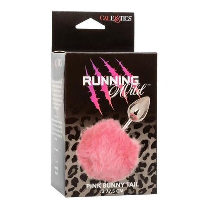 Running Wild Pink Bunny Tail Metal Butt Plug - Model RS-2021 - Unisex - Anal - Metallic Pink