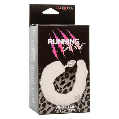 Introducing the Running Wild White Tail Metal Probe - Unleash Pleasure with Style and Elegance