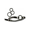 Introducing the Sensual Pleasures Open Ring Gag Set - Model XR-2000 - Unisex - Multi-Sized Rings - Pleasure Enhancer - Black - Adult Naughty Store