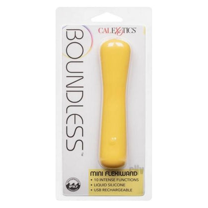 Introducing the Boundless Mini FlexiWand 10X Vibrating Massager - Model BFX-100 - For All Genders - Full Body Pleasure - Luxurious Black