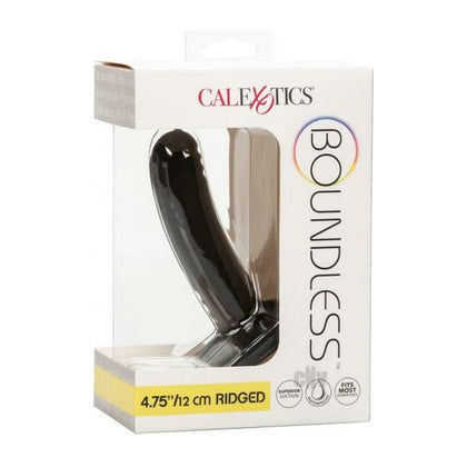 Boundless Ridged Probe 4.75 Black: Premium Silicone Anal Pleasure Device for Intense Stimulation - Model BRP-4.75B - Adult Naughty Store