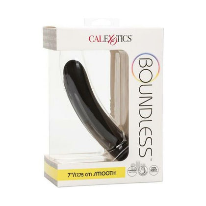 Boundless Smooth Probe 7 Black - Premium Silicone Deep Stimulation Dildo for Intense Pleasure - Model B7S-BLK - Adult Naughty Store