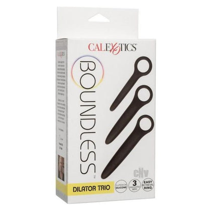Boundless Dilator Trio - Silicone Graduated Dilators for Gentle Dilation - Model BD-3GD - Unisex - Pleasure for Intimate Areas - Black