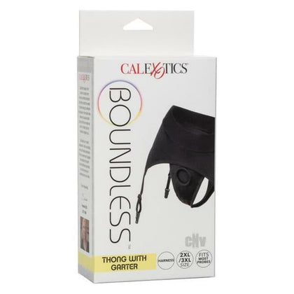 Boundless Thong Garter 2XL-3XL Black Lingerie Harness for Unisex Pleasure - Adult Naughty Store