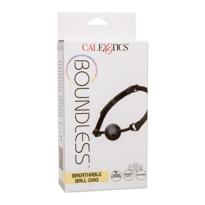 Boundless Breathable Ball Gag Black - Premium Silicone Adjustable Buckle Closure BDSM Toy for Enhanced Pleasure