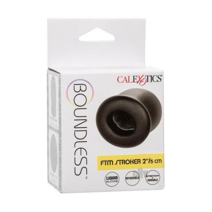 Boundless FTM Stroker 2/5 cm - The Ultimate Reversible Silicone Stroker for Trans Men - Intense Pleasure for Self-Discovery - Black