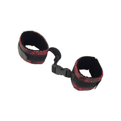 California Exotic Novelties Scandal Control Cuffs Red-Black: Adjustable Wrist and Ankle Restraints for Deep Penetration and Sensual Pleasure