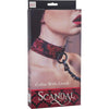 Scandal Dual-Sided Collar with Detachable Leash - Red/Black (Model SC-001)
