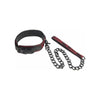 Scandal Dual-Sided Collar with Detachable Leash - Red/Black (Model SC-001) - Adult Naughty Store