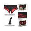 Scandal Crotchless Pegging Panty Set - Red, S-M, Model PPS-001, for Sensual Pleasure and Ultimate Support - Adult Naughty Store