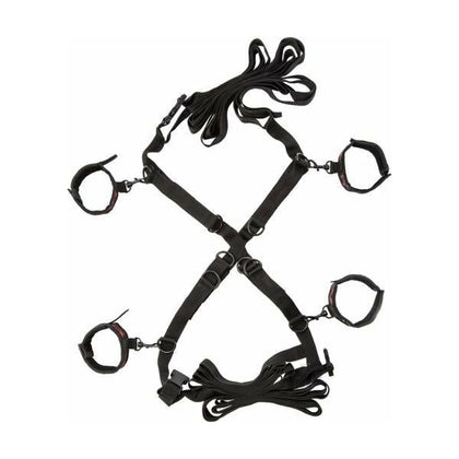 Scandal Over the Bed Cross Restraints - The Ultimate Pleasure Experience for Couples - Model SCB-1001 - Unisex - Full Body Bondage - Seductive Black - Adult Naughty Store