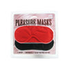 Introducing the Pleasure Masks 2 Pack: Unleash Passion with Universally Sized Red and Black Masks for Him and Her