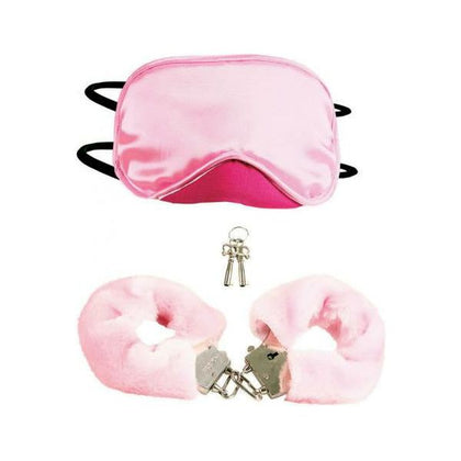 Introducing the Luxe Pleasure Cuffs with Satin Mask Pink - The Ultimate Sensory Experience