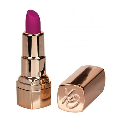 Introducing the Luxe Pleasure Co. Hide And Play Rechargeable Lipstick Purple - The Perfect Compact Lipstick Vibrator for Discreet Pleasure