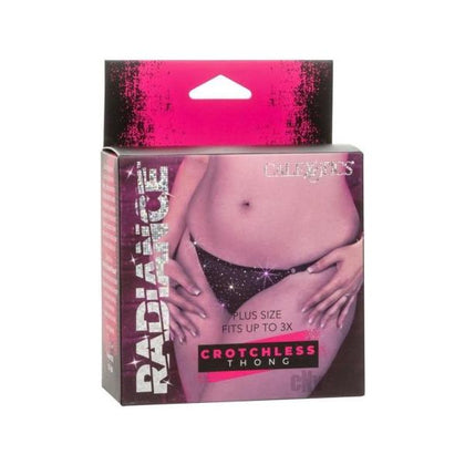 Radianceandtrade; Plus Size Crotchless Thong - The Ultimate Curvy Pleasure Enhancer, Model RSCT-3X, for Women, Intimate Stimulation, Black - Adult Naughty Store