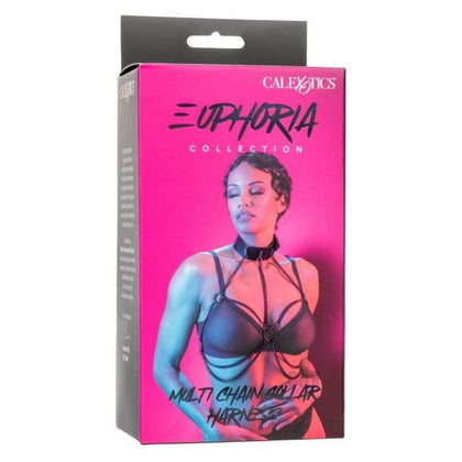 Euphoria Collection Multi Chain Collar Harness - Sensual Lingerie Accessory for Alluring Pleasure - Model EUPH-CH01 - Unisex - Neck and Chest - One Size Fits Most - Adult Naughty Store