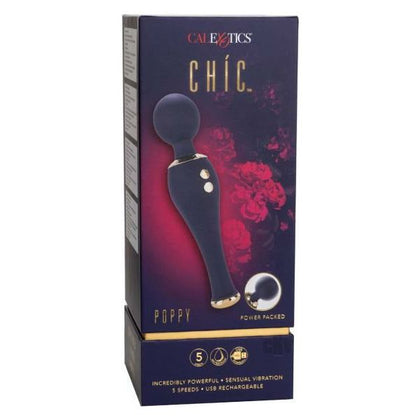 Chic Poppy Blue Luxury Full Body Massager - Model CPB-500 - Powerful Vibrating Pleasure Device for Women - Intense Stimulation for All Your Sensitive Areas - Elegant Blue Color