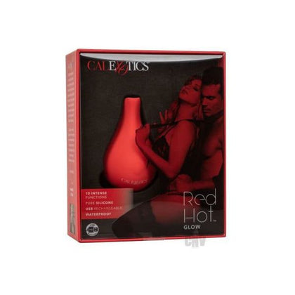 Introducing the Red Hot Glow Silicone Massager - Model RX-10: Intense Vibration, 10 Functions, Rechargeable - For Maximum Arousal and Pleasure - Red