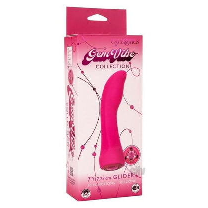 Introducing the Luxe by Gem Vibe Coll Glider Pink - Model E3241 - Ultimate Pleasure Toy for Women - Clitoral Stimulation - Decadent Pink