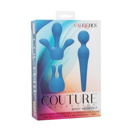 Couture Coll Luxe Body Wand Kit - Model 2022 - Unisex Massage Vibrator for Total Body Pleasure - Black