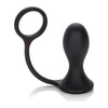 Dr. Joel Kaplan Prostate Probe and Ring - Model PPR-01: Male Silicone Prostate Stimulation and Support Toy - Black