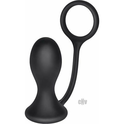 Dr. Joel Kaplan Prostate Probe and Ring - Model PPR-01: Male Silicone Prostate Stimulation and Support Toy - Black