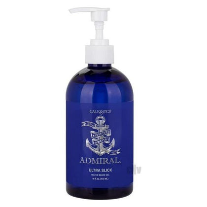 Admiral Ultra Slick Water Based Gel Lubricant - Premium Intimate Moisturizer for Long-Lasting Pleasure - Model: 16oz - Unisex - Enhances Sensual Experience - Clear - Adult Naughty Store