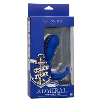 Admiral Advanced Curved Probe Blue - Powerful Silicone Prostate Massager for Men's Intense Pleasure