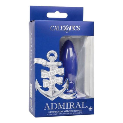 Admiral Liquid Silicone Vibe Torpedo Blu - The Ultimate Pleasure Experience for Him