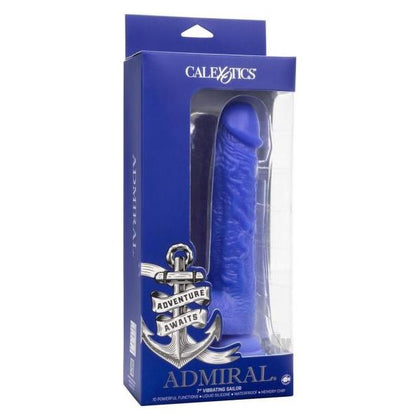 Admiral 7 Vibrating Sailor - Premium Silicone Lifelike Dong with 10 Functions of Pleasure - Model A7VS-001 - Unisex - Full Body Stimulation - Midnight Blue