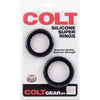 Colt Silicone Super Rings Black - Powerful Pleasure Enhancers for Men - Adult Naughty Store