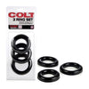 Colt Pliable Rubber 3 Ring Set - Enhance Stamina and Pleasure, Model CR-3X, Male, Erection Support, Black
