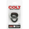 Colt Snug Tugger Black Dual Support Ring - Versatile Dual Enhancer for Men - Model CT-DSR-001 - Provides Scrotum Support - Enhances Pleasure - Black - Adult Naughty Store